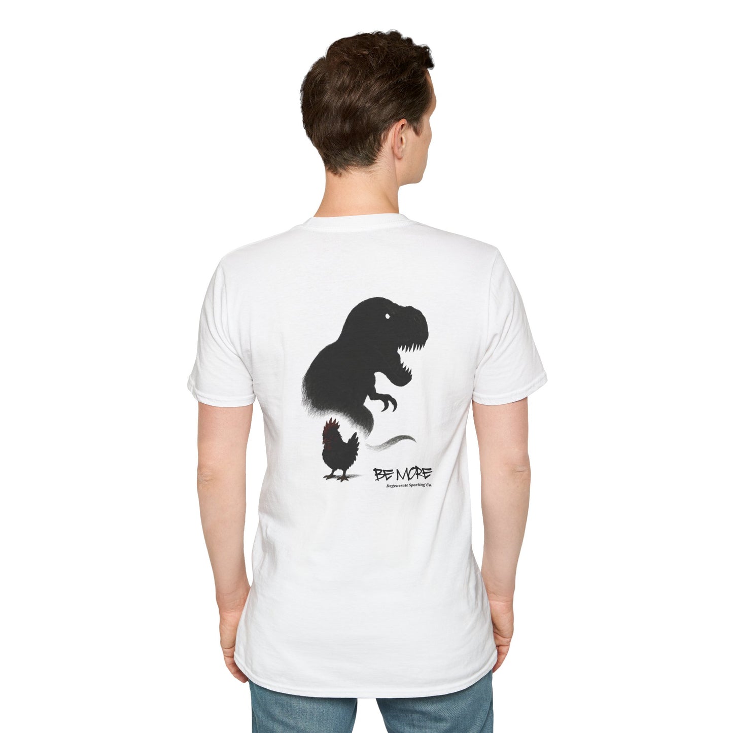 Be More. Chicken and T-Rex Evolution Graphic T-Shirt