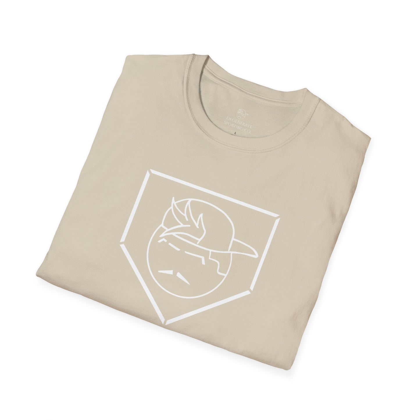 White Degenerate Baseball Logo Unisex T-Shirt