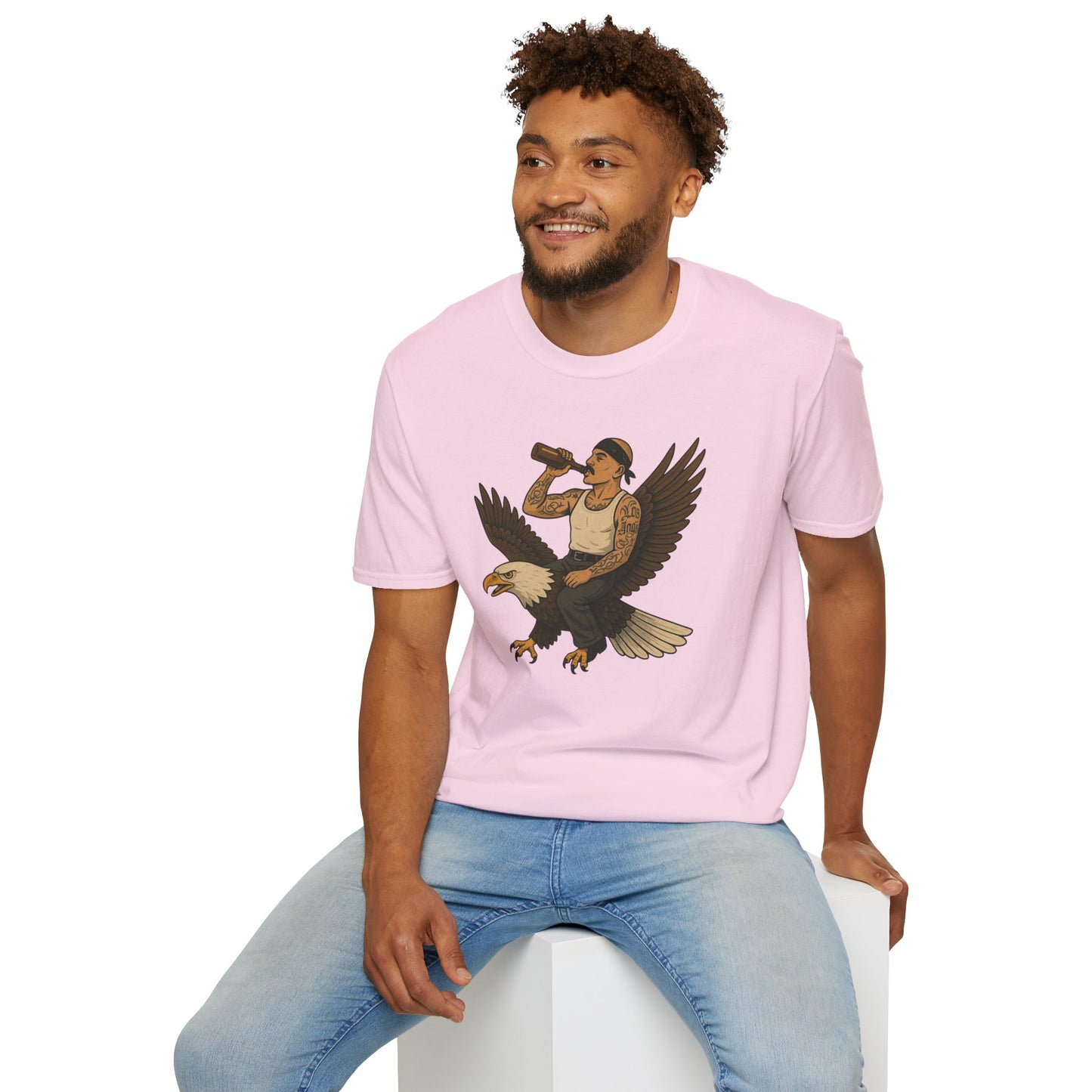 USA Vato on a Bald Eagle Patriotic Unisex T-Shirt