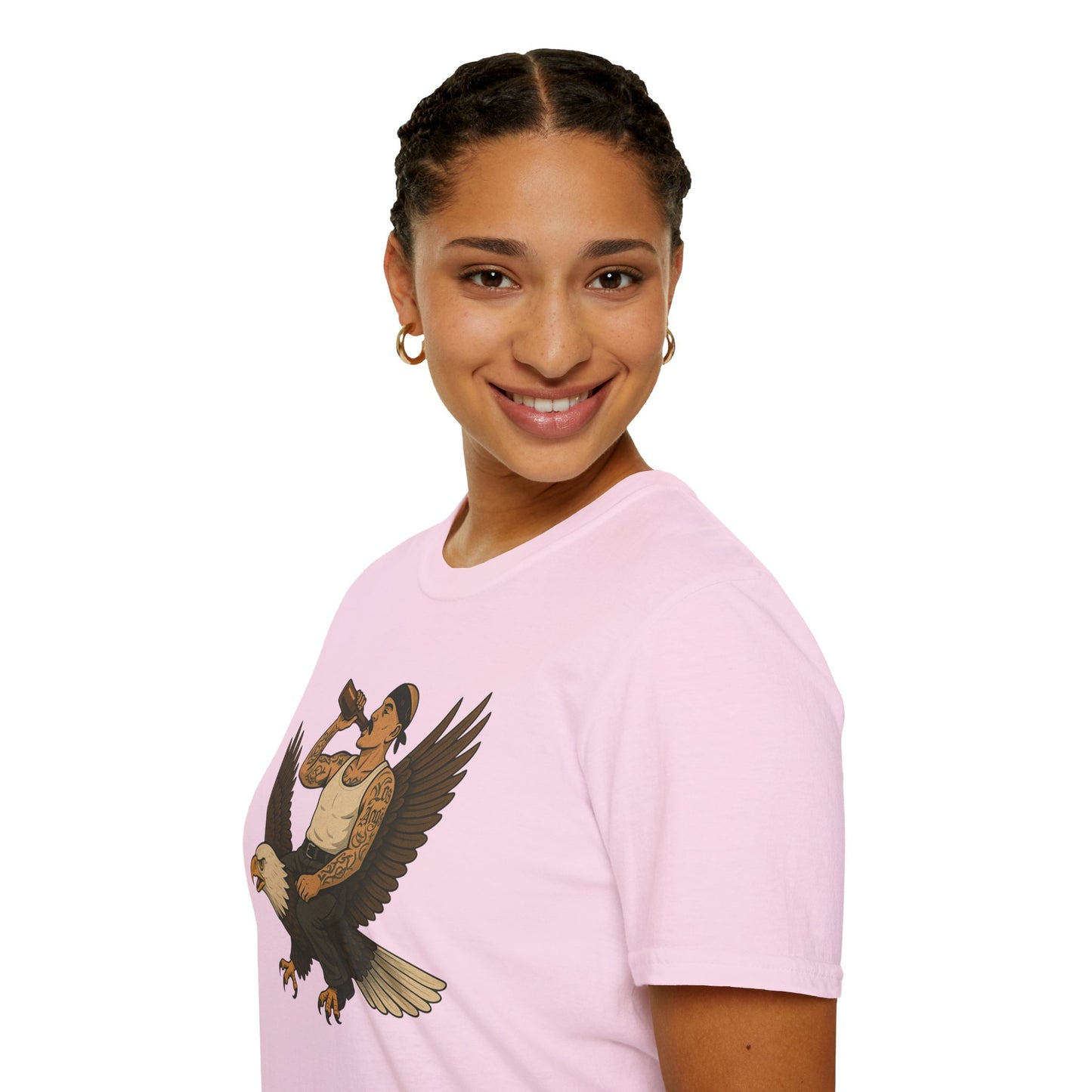 USA Vato on a Bald Eagle Patriotic Unisex T-Shirt