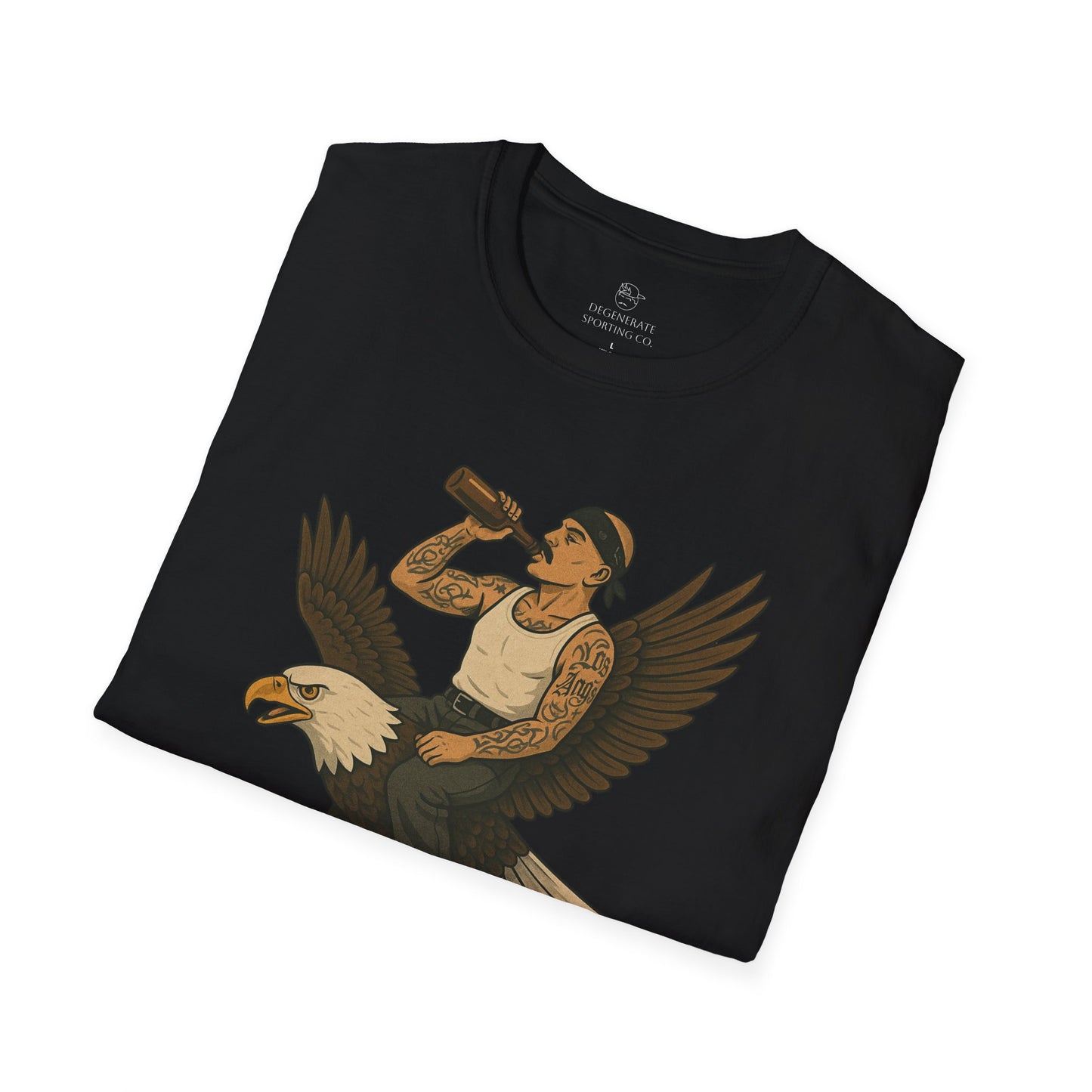 USA Vato on a Bald Eagle Patriotic Unisex T-Shirt