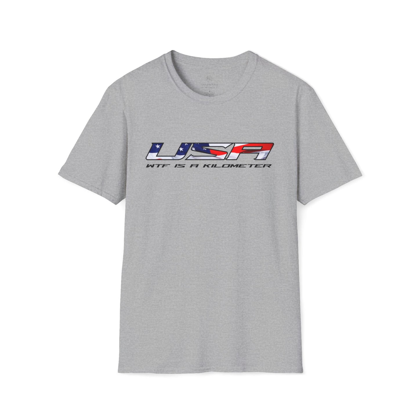 USA WTF is a Kilometer w/Flag Unisex T-Shirt