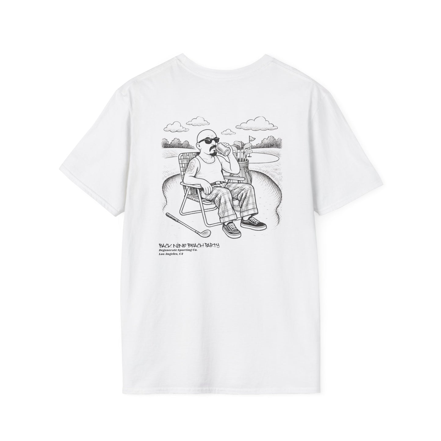 Back Nine Beach Party Degenerate Co. Unisex Softstyle T-Shirt