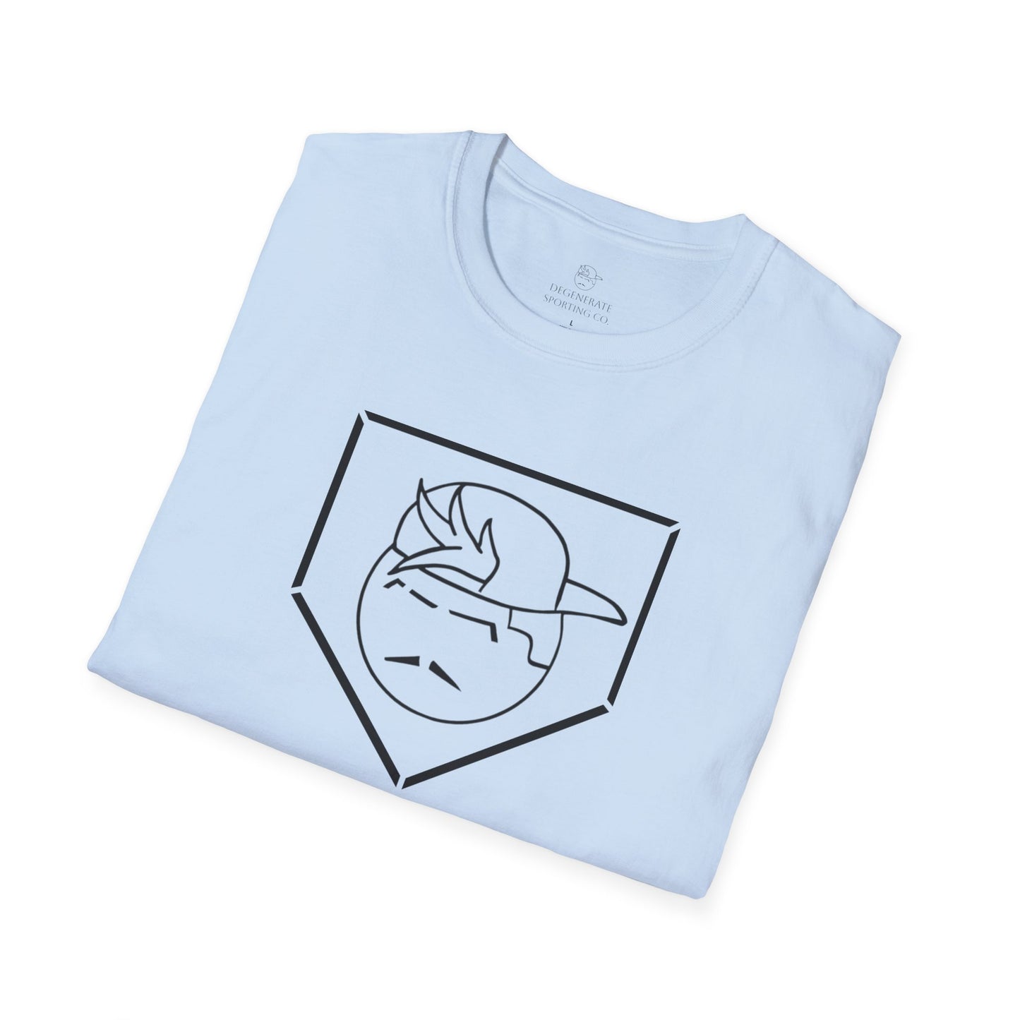 Black Degenerate Baseball Logo Unisex T-Shirt