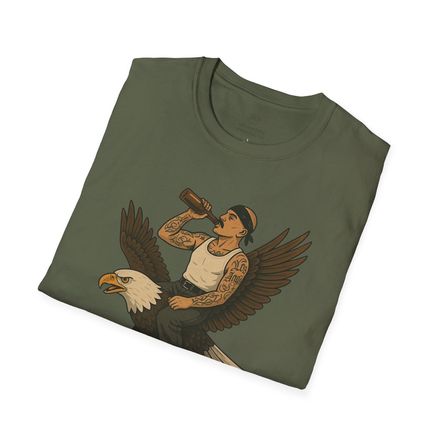 USA Vato on a Bald Eagle Patriotic Unisex T-Shirt