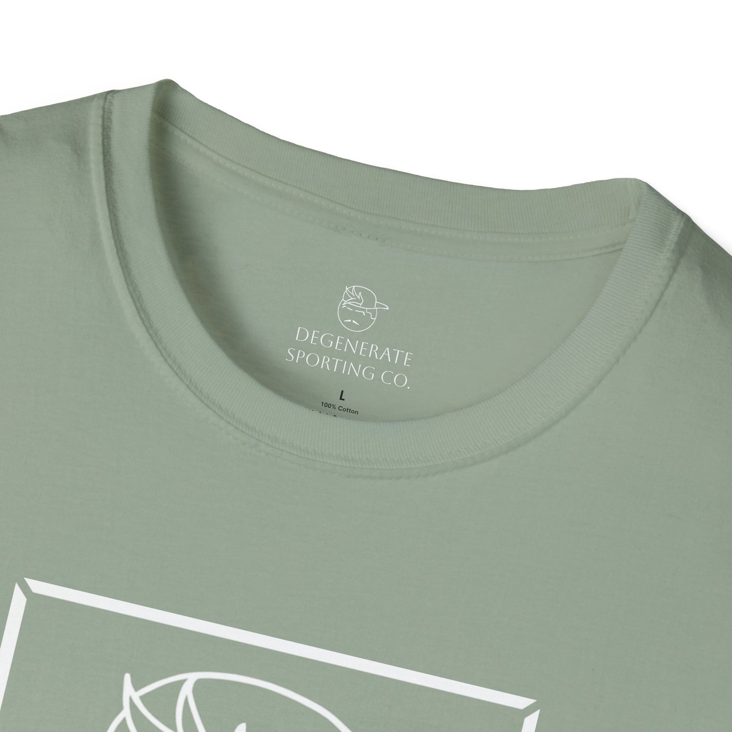 White Degenerate Baseball Logo Unisex T-Shirt