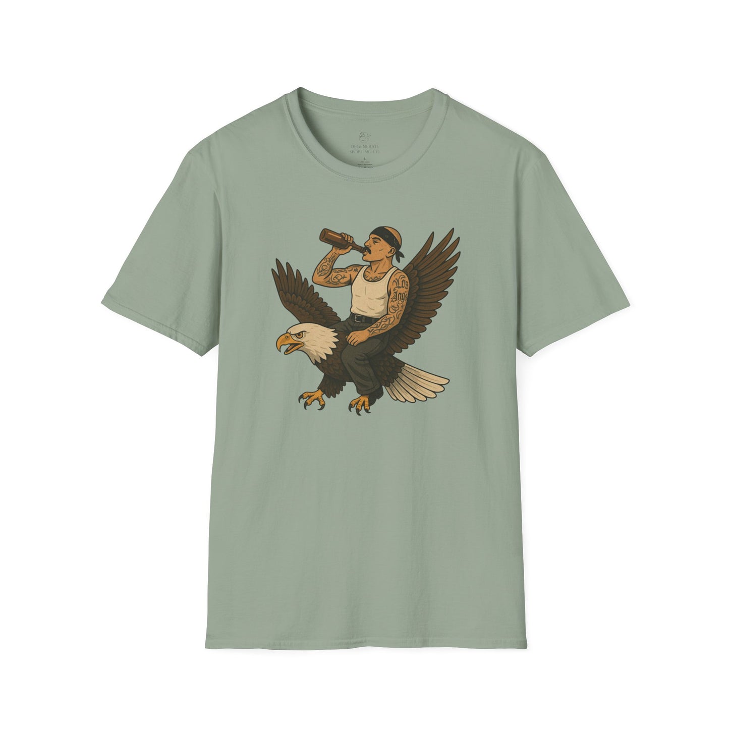USA Vato on a Bald Eagle Patriotic Unisex T-Shirt