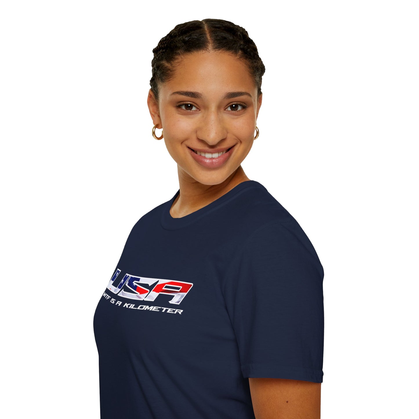 USA WTF is a Kilometer w/Flag Unisex T-Shirt