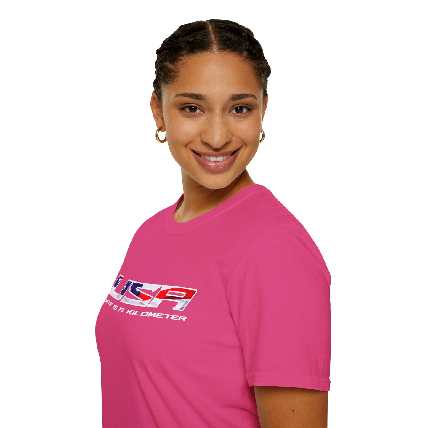 USA WTF is a Kilometer w/Flag Unisex T-Shirt