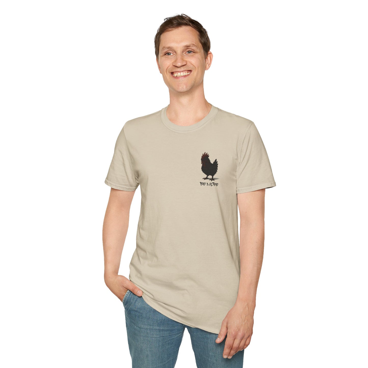 Be More. Chicken and T-Rex Evolution Graphic T-Shirt