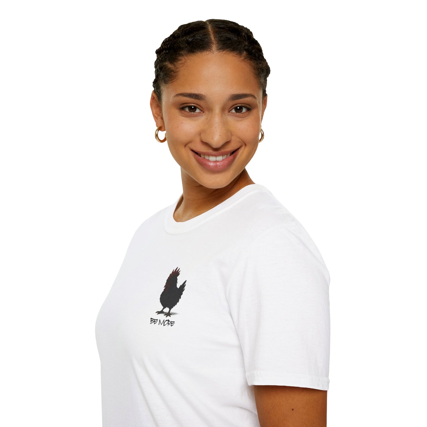 Be More. Chicken and T-Rex Evolution Graphic T-Shirt