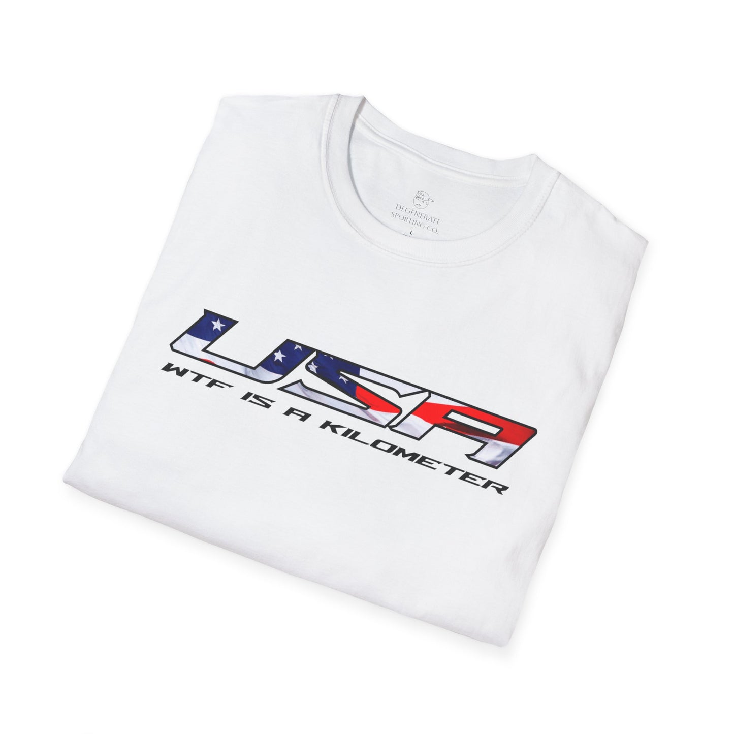 USA WTF is a Kilometer w/Flag Unisex T-Shirt