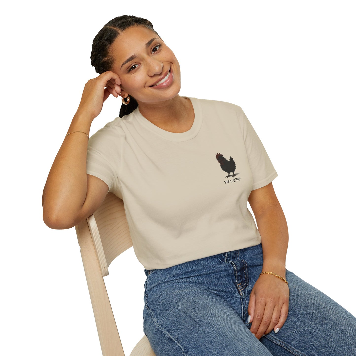 Be More. Chicken and T-Rex Evolution Graphic T-Shirt
