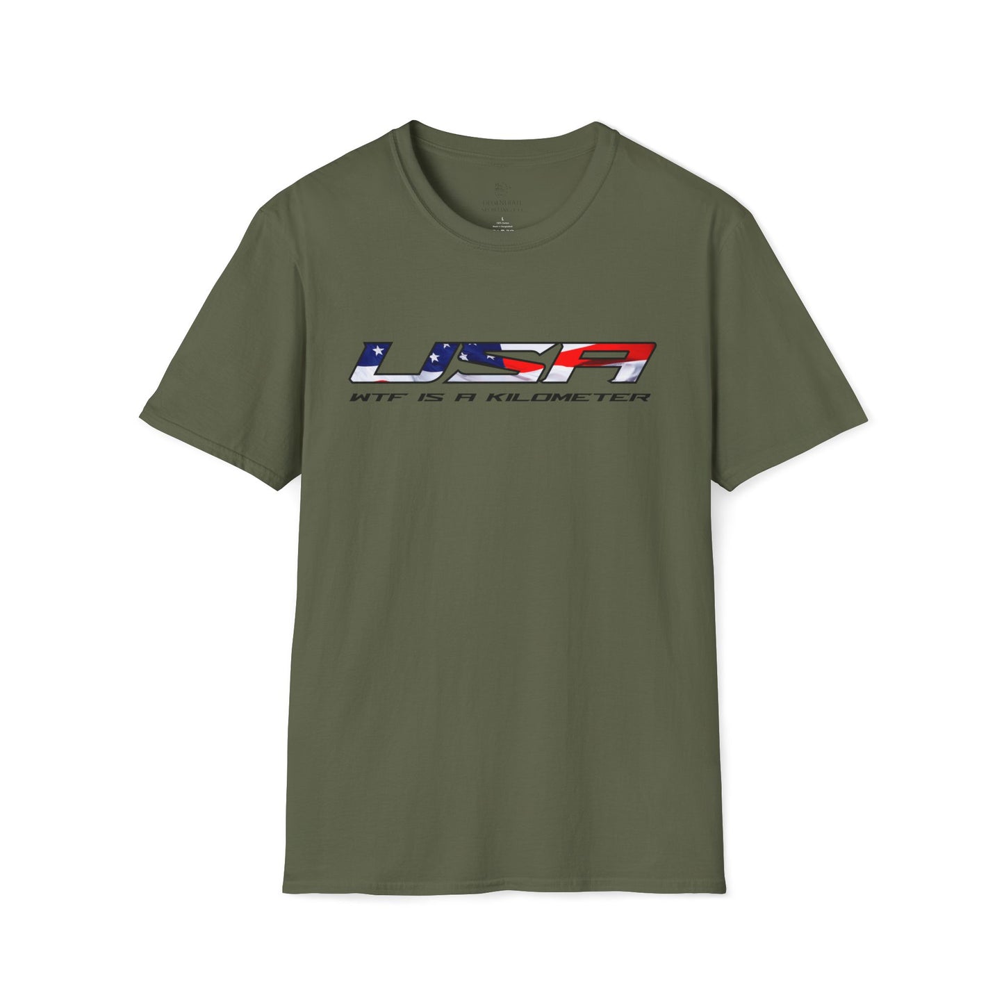 USA WTF is a Kilometer w/Flag Unisex T-Shirt