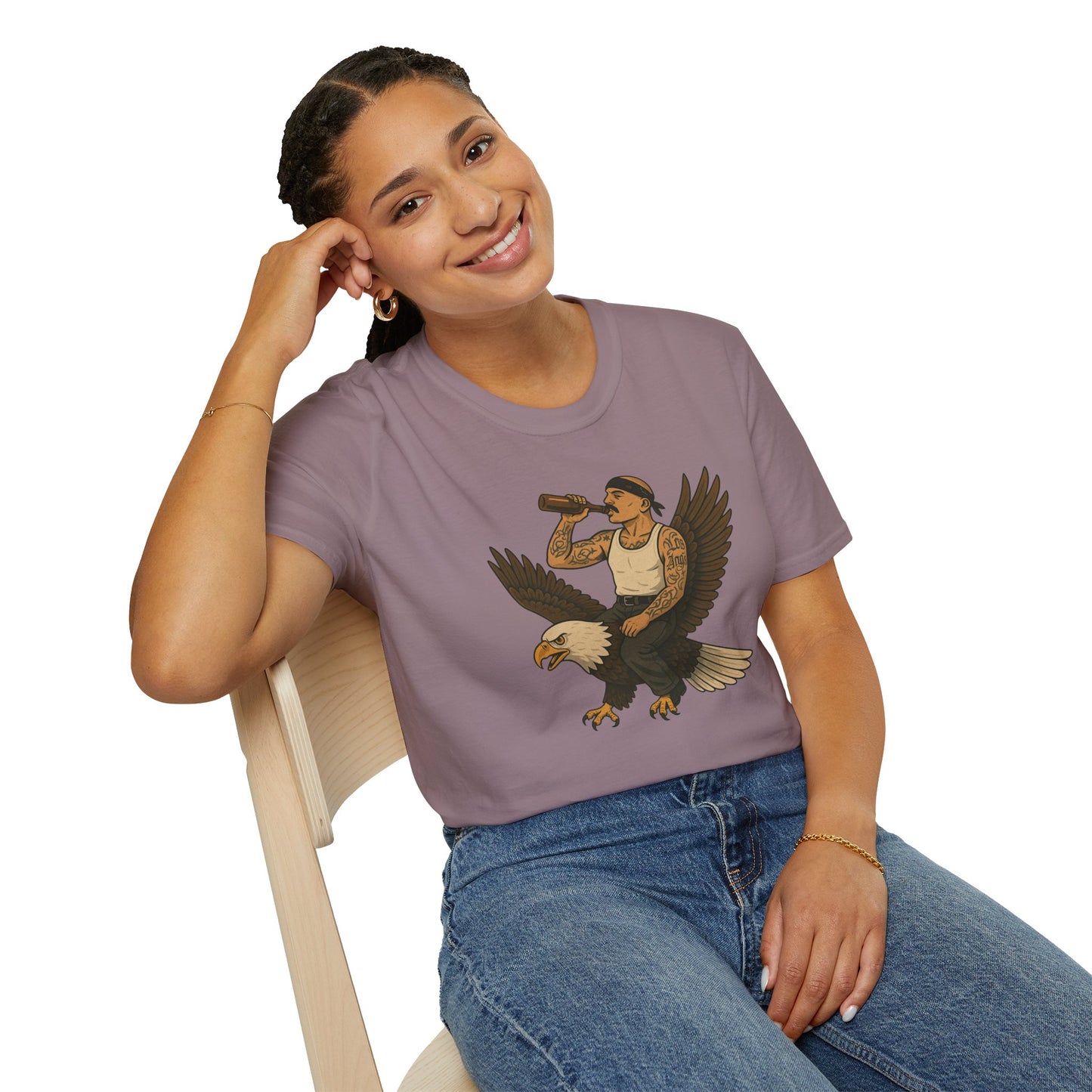 USA Vato on a Bald Eagle Patriotic Unisex T-Shirt