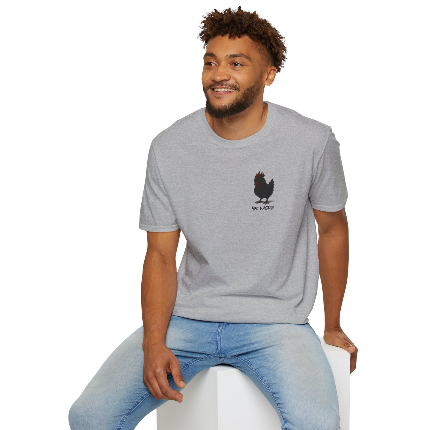 Be More. Chicken and T-Rex Evolution Graphic T-Shirt