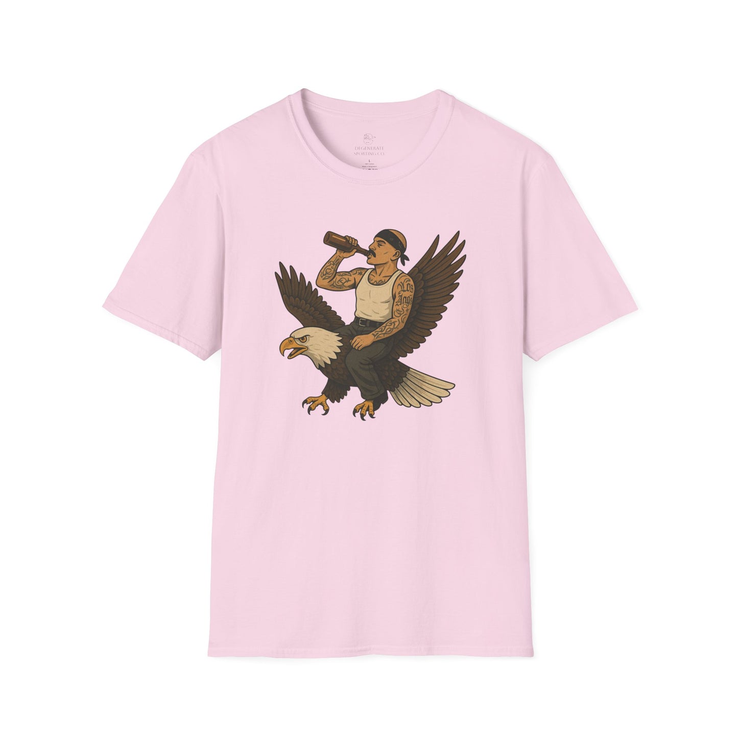 USA Vato on a Bald Eagle Patriotic Unisex T-Shirt