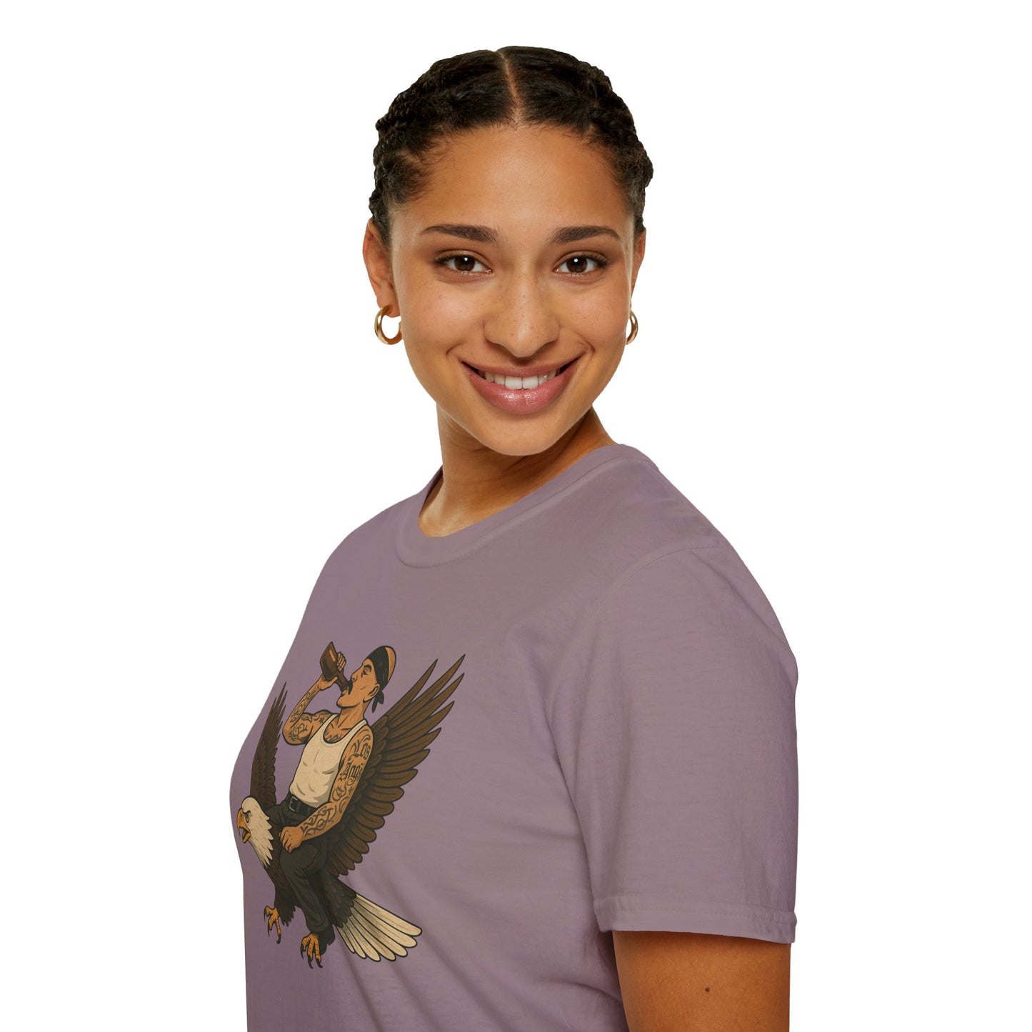 USA Vato on a Bald Eagle Patriotic Unisex T-Shirt