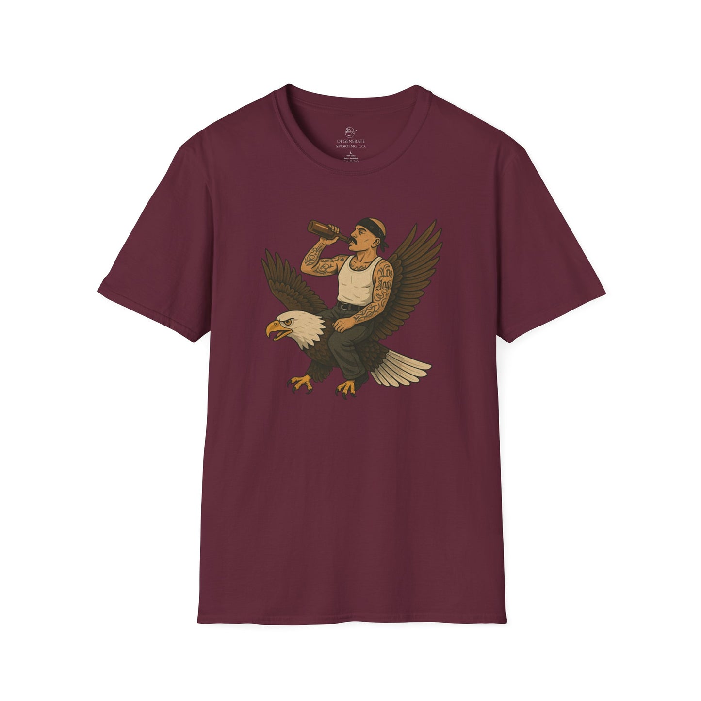 USA Vato on a Bald Eagle Patriotic Unisex T-Shirt