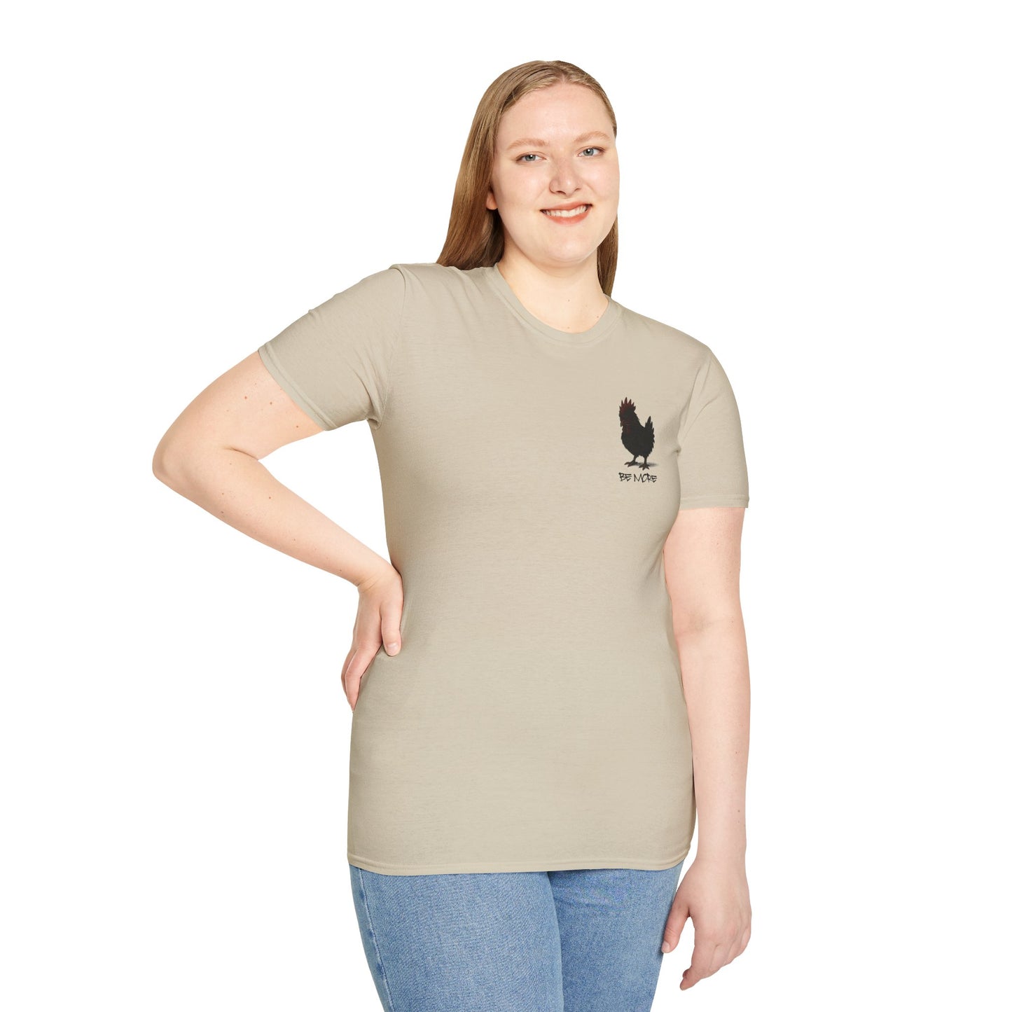 Be More. Chicken and T-Rex Evolution Graphic T-Shirt