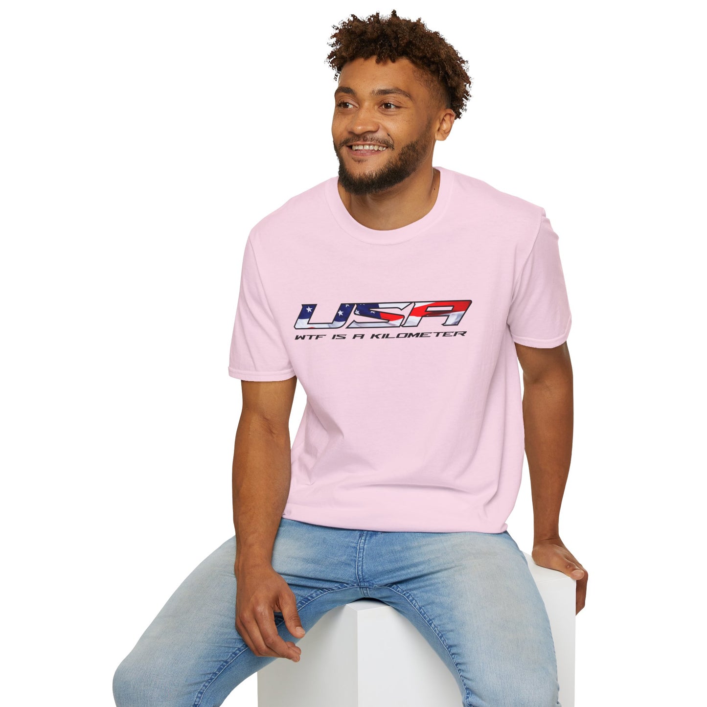 USA WTF is a Kilometer w/Flag Unisex T-Shirt