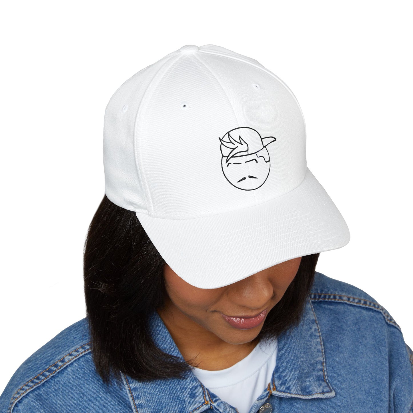 Degenerate Co. Black Logo Closed Embroidered Cap