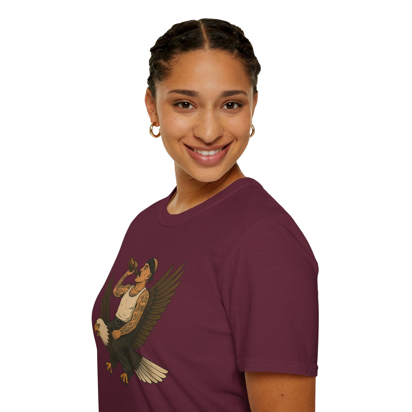 USA Vato on a Bald Eagle Patriotic Unisex T-Shirt