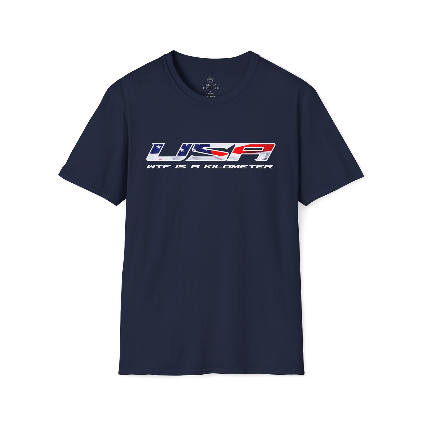 USA WTF is a Kilometer w/Flag Unisex T-Shirt