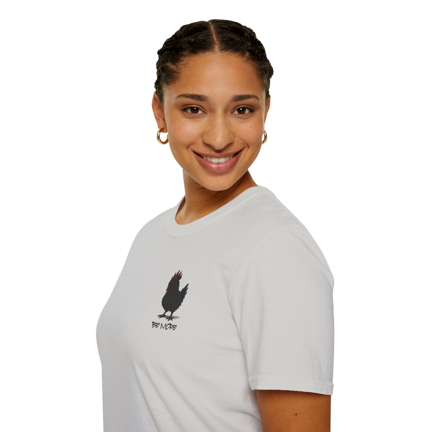 Be More. Chicken and T-Rex Evolution Graphic T-Shirt