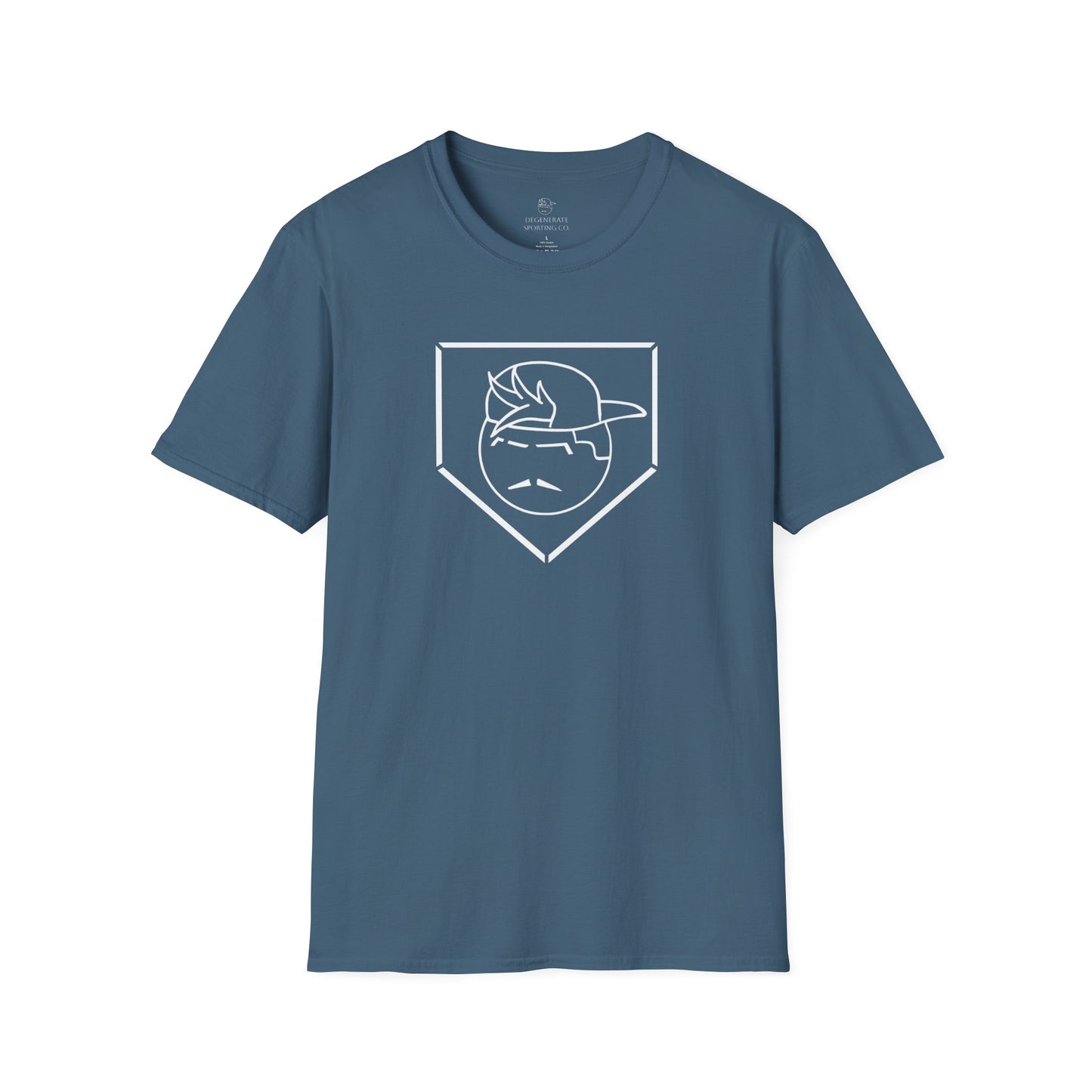 White Degenerate Baseball Logo Unisex T-Shirt