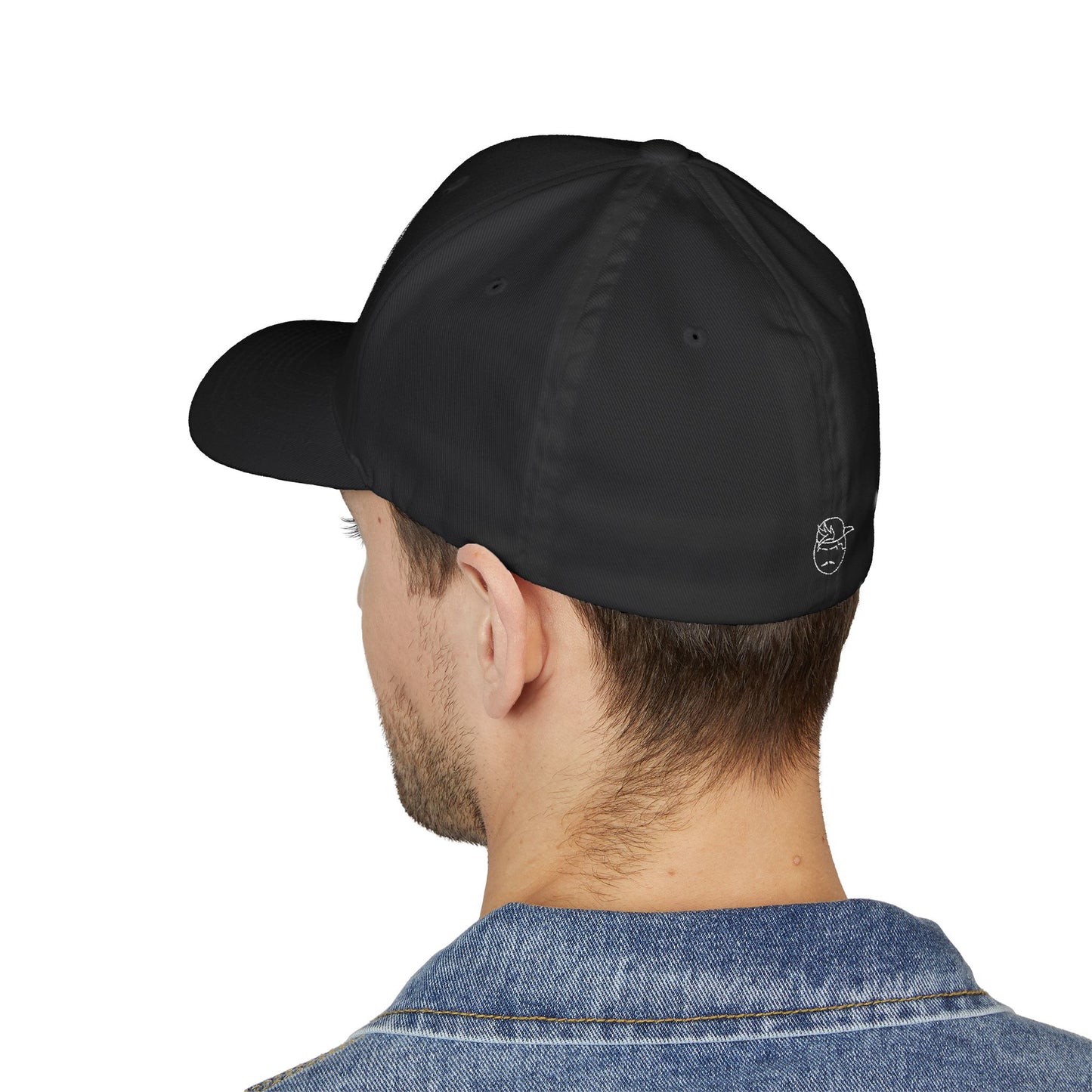 Degenerate Co. Black Logo Closed Embroidered Cap
