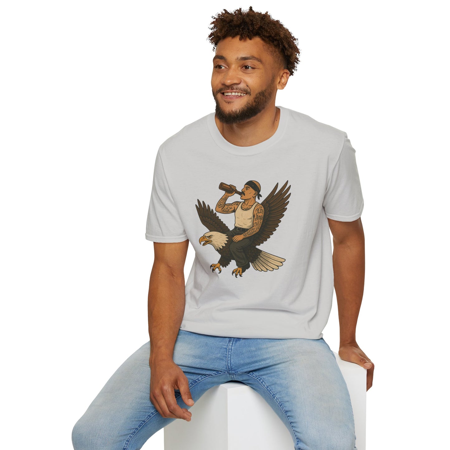 USA Vato on a Bald Eagle Patriotic Unisex T-Shirt