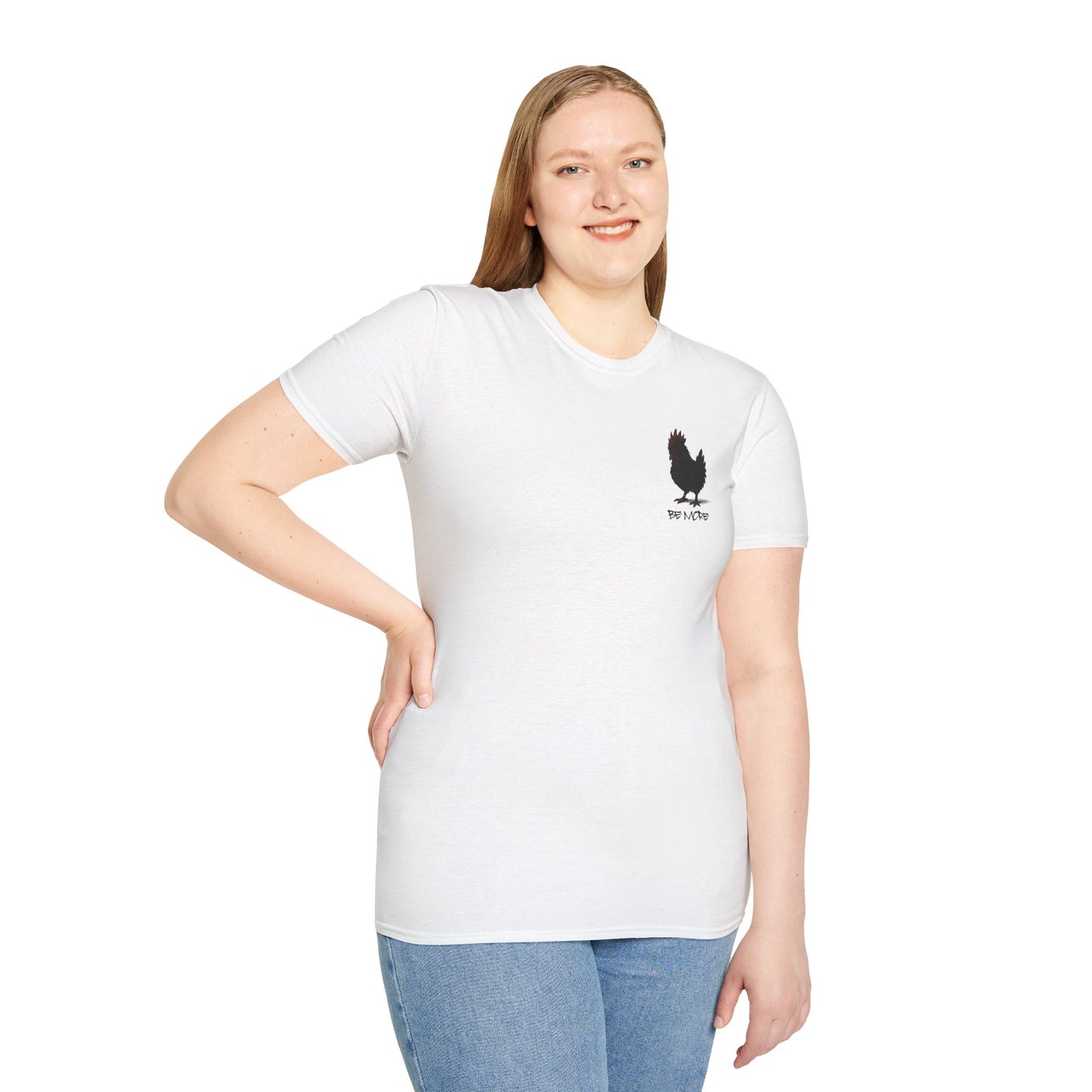 Be More. Chicken and T-Rex Evolution Graphic T-Shirt