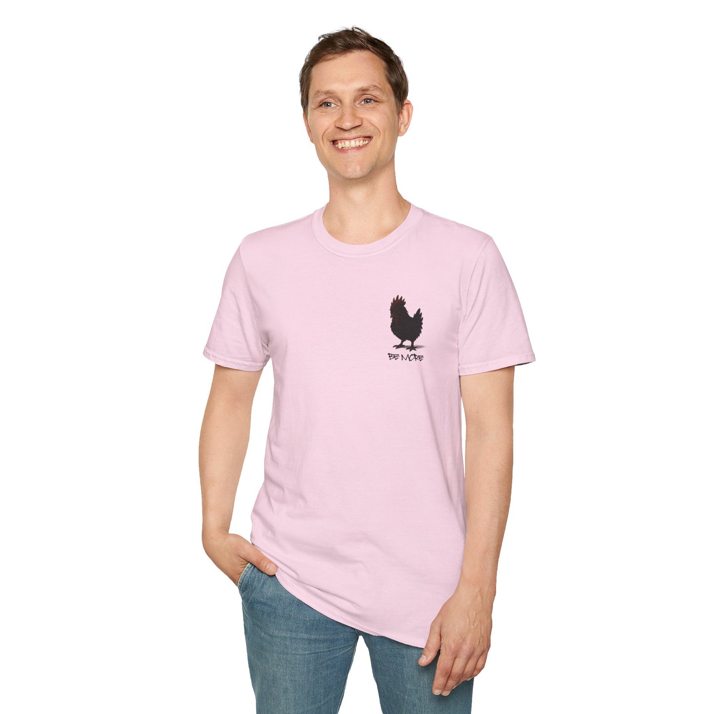 Be More. Chicken and T-Rex Evolution Graphic T-Shirt