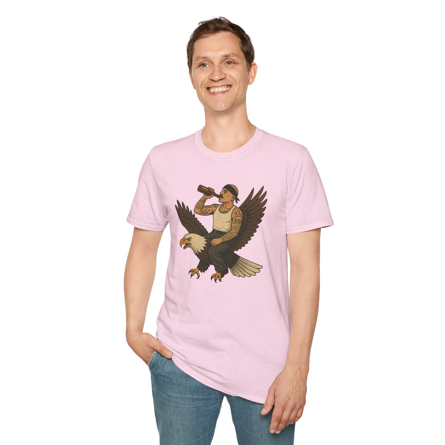 USA Vato on a Bald Eagle Patriotic Unisex T-Shirt