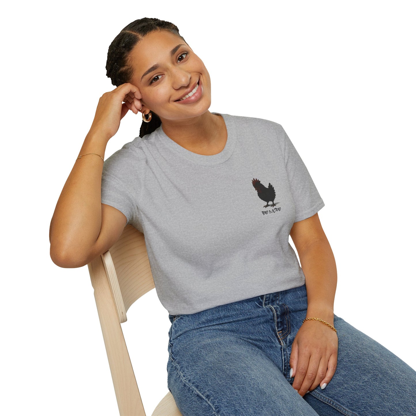 Be More. Chicken and T-Rex Evolution Graphic T-Shirt