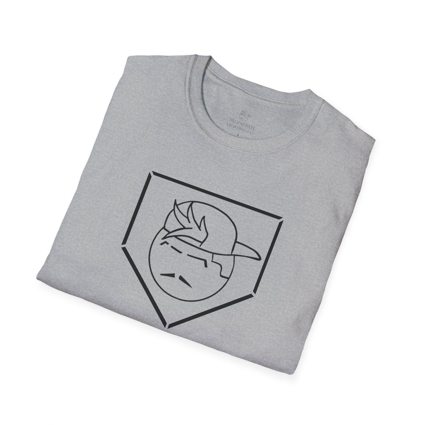 Black Degenerate Baseball Logo Unisex T-Shirt