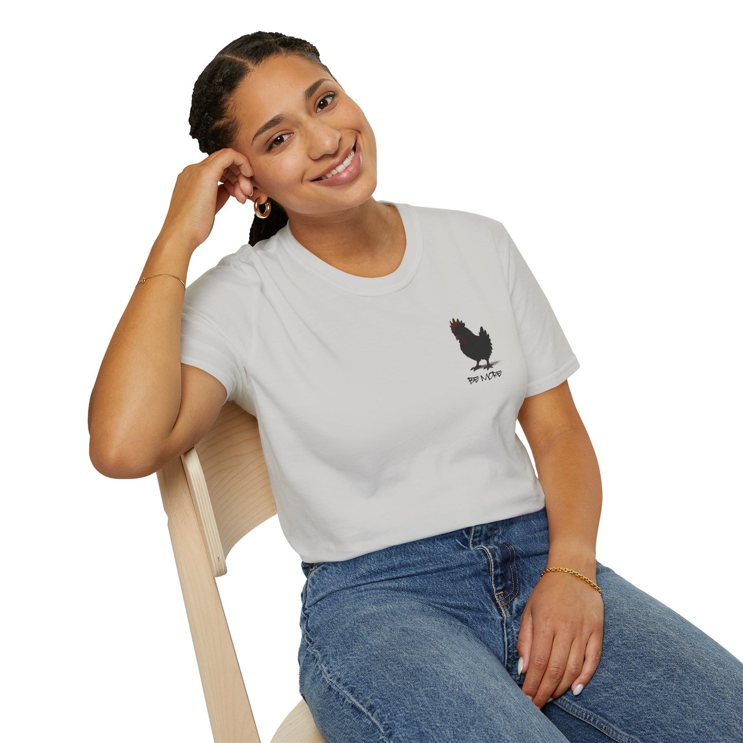 Be More. Chicken and T-Rex Evolution Graphic T-Shirt