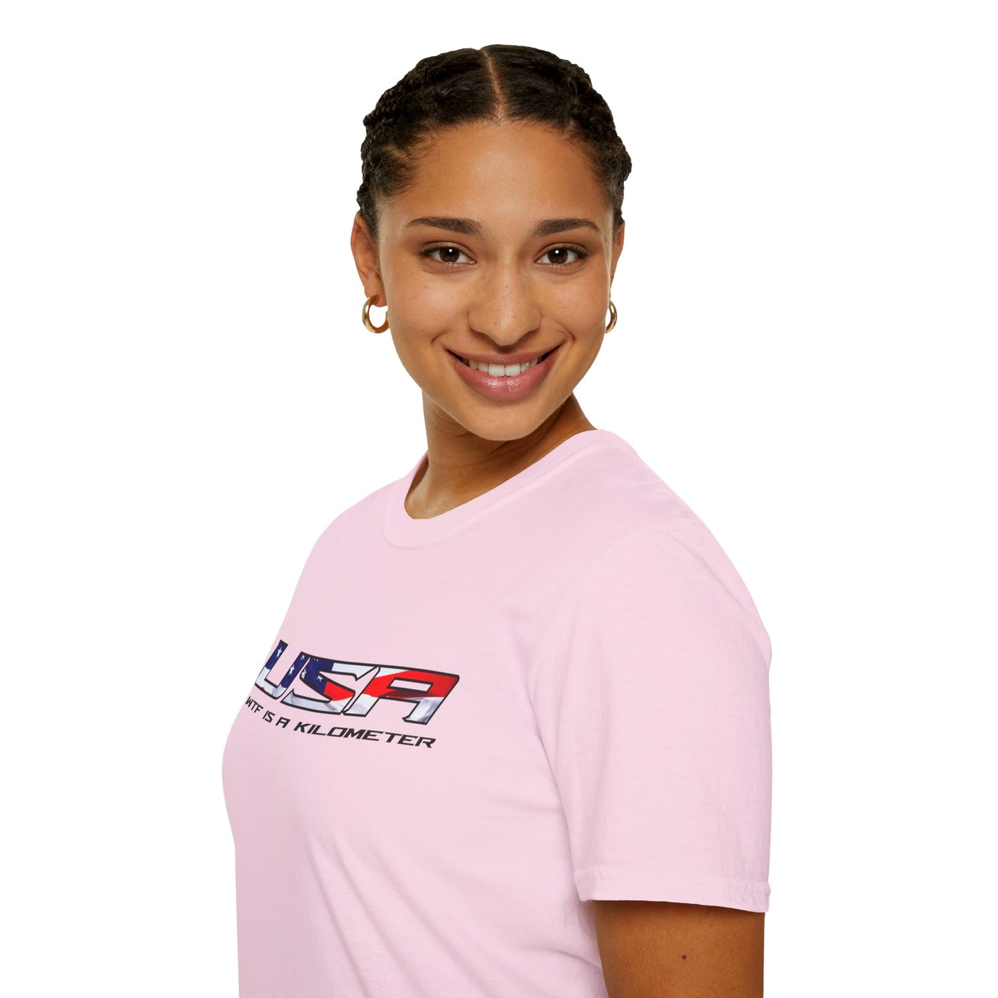 USA WTF is a Kilometer w/Flag Unisex T-Shirt