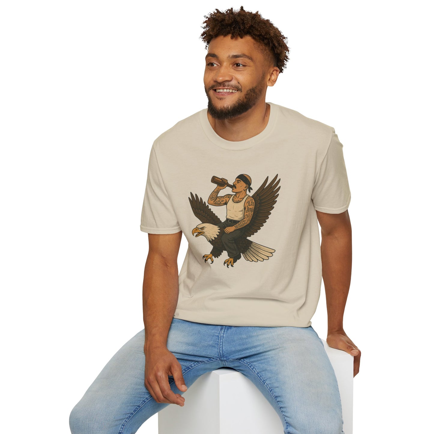 USA Vato on a Bald Eagle Patriotic Unisex T-Shirt