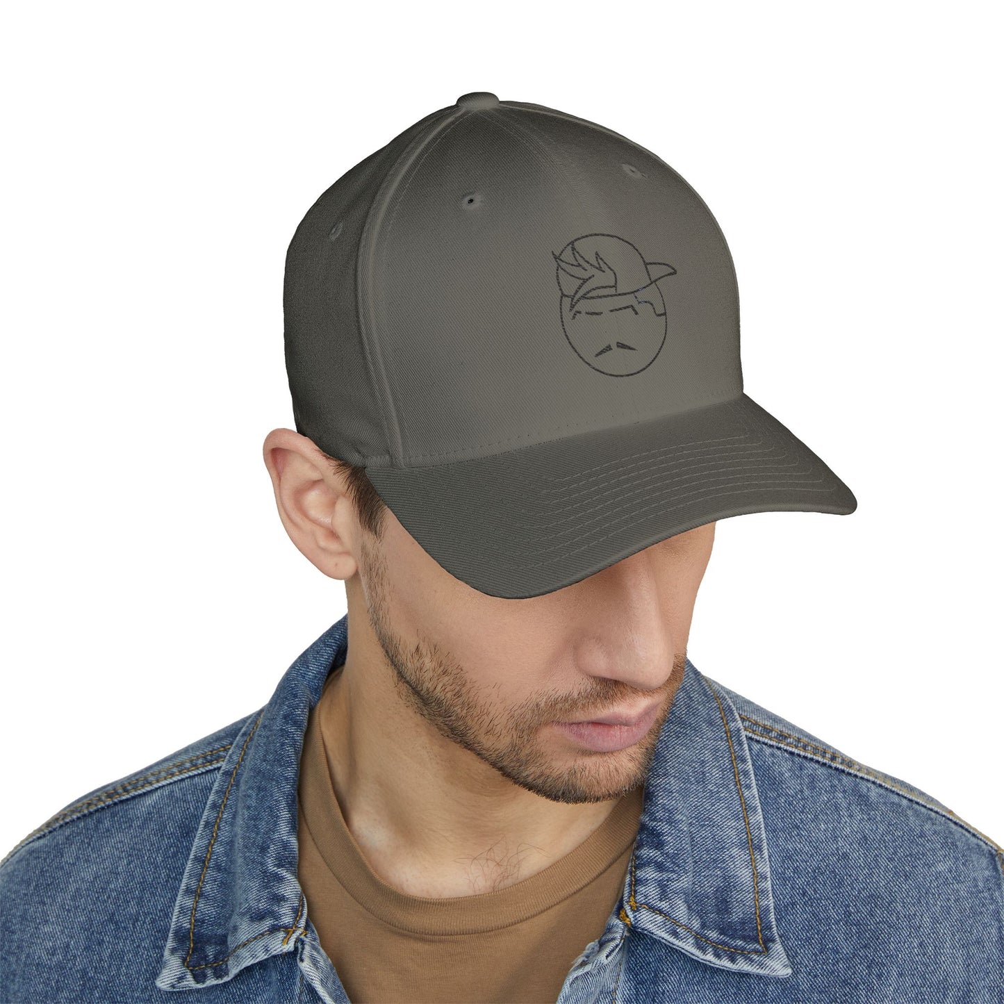 Degenerate Co. Black Logo Closed Embroidered Cap