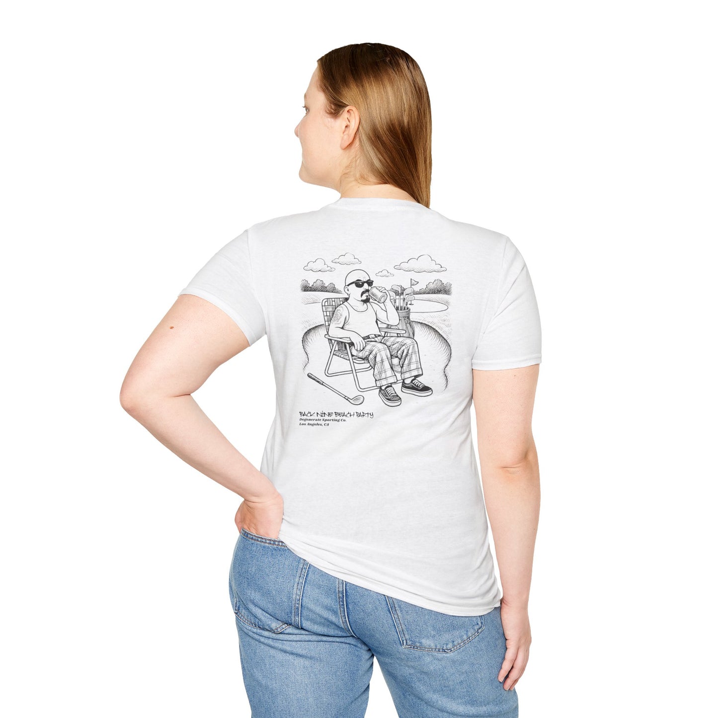 Back Nine Beach Party Degenerate Co. Unisex Softstyle T-Shirt
