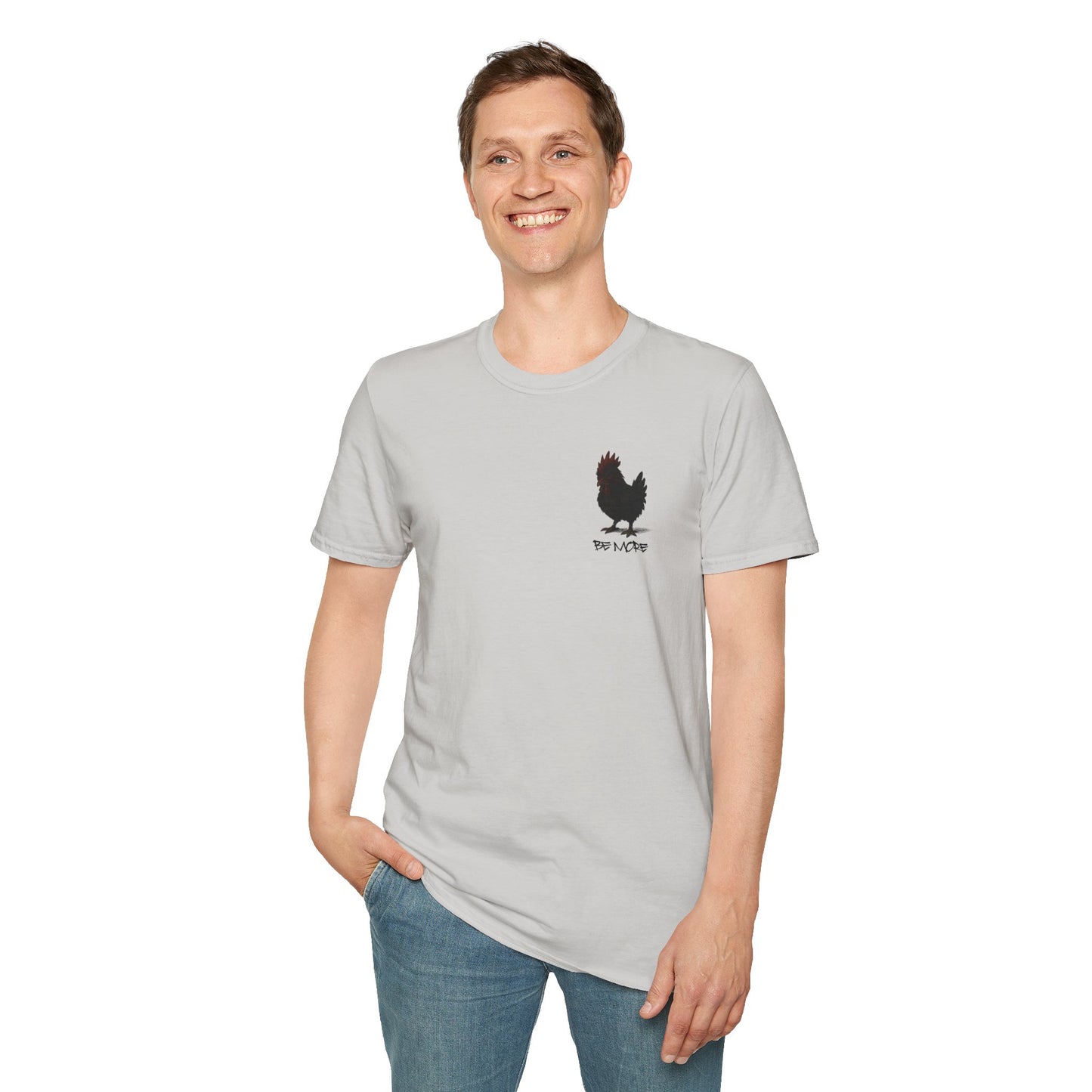 Be More. Chicken and T-Rex Evolution Graphic T-Shirt
