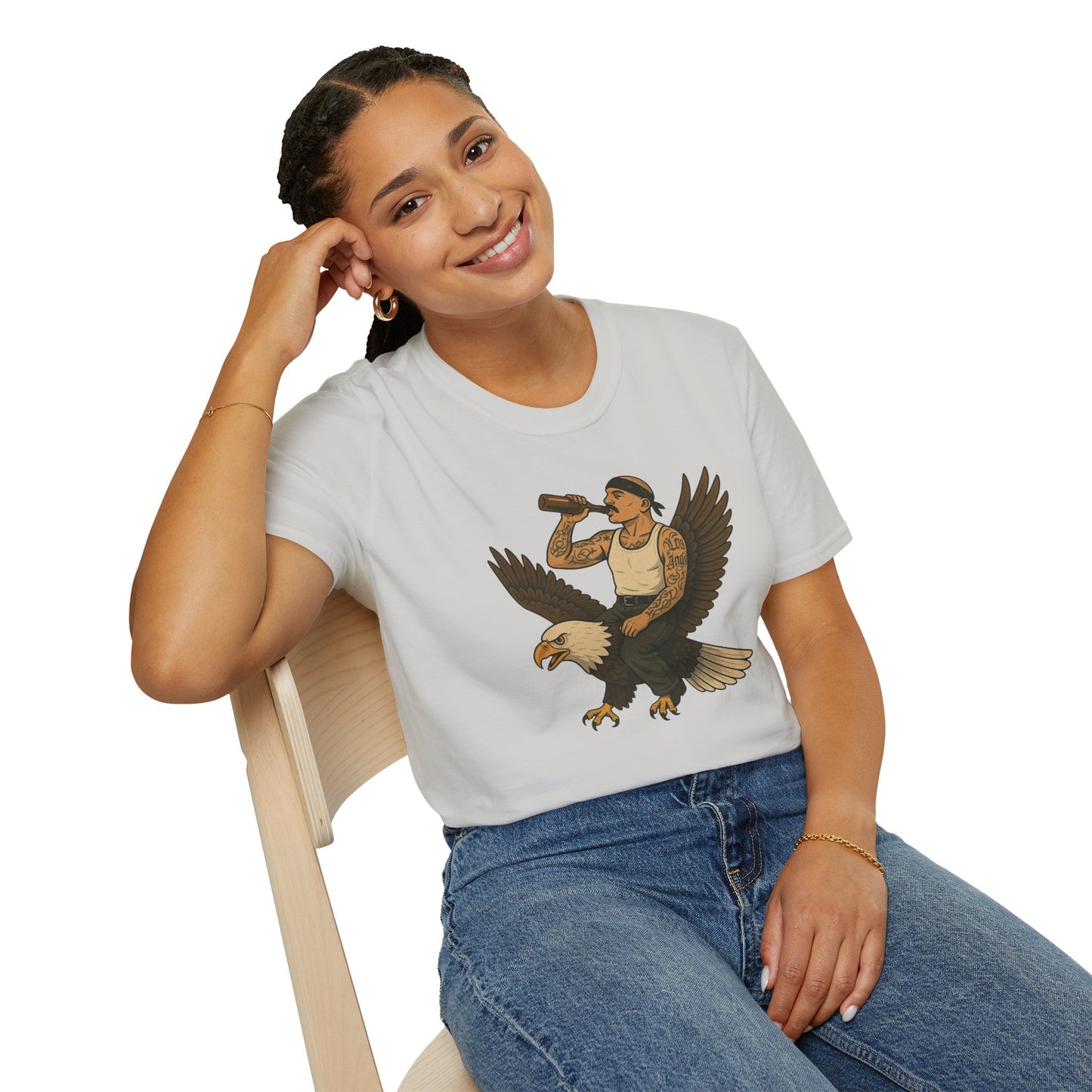 USA Vato on a Bald Eagle Patriotic Unisex T-Shirt