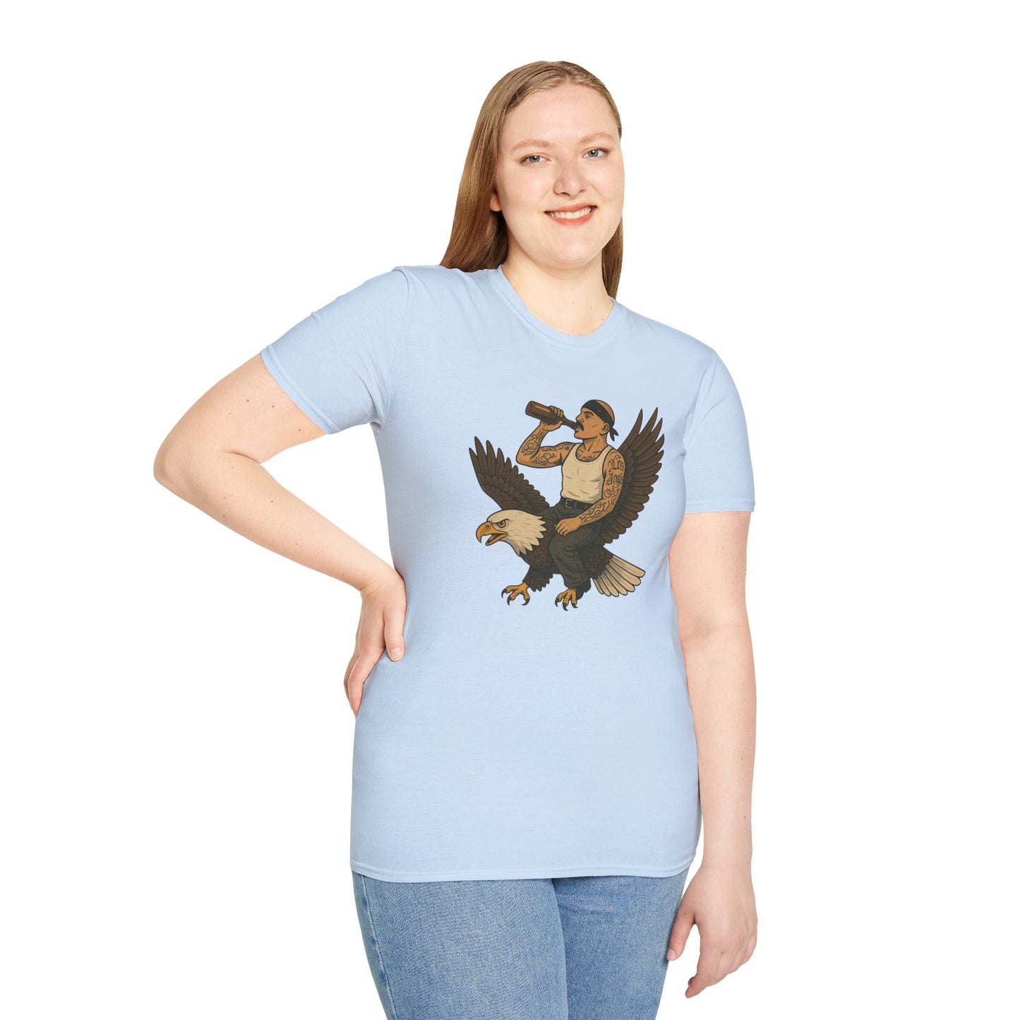 USA Vato on a Bald Eagle Patriotic Unisex T-Shirt