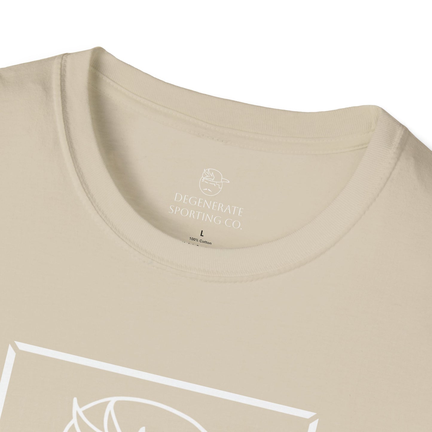 White Degenerate Baseball Logo Unisex T-Shirt
