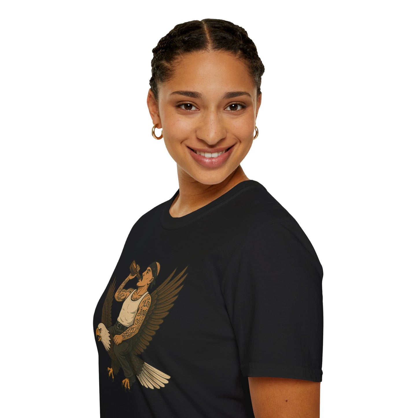 USA Vato on a Bald Eagle Patriotic Unisex T-Shirt