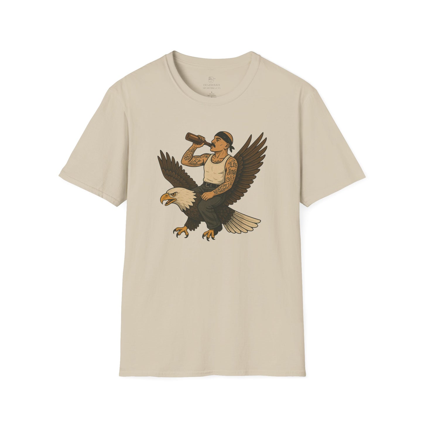 USA Vato on a Bald Eagle Patriotic Unisex T-Shirt
