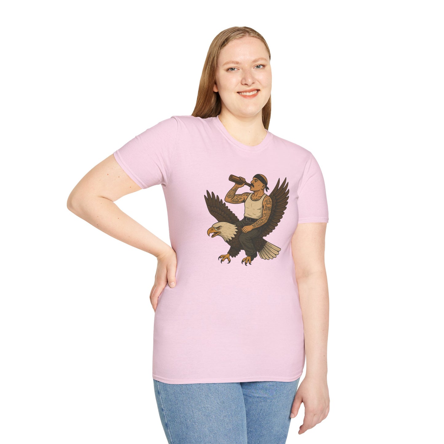USA Vato on a Bald Eagle Patriotic Unisex T-Shirt