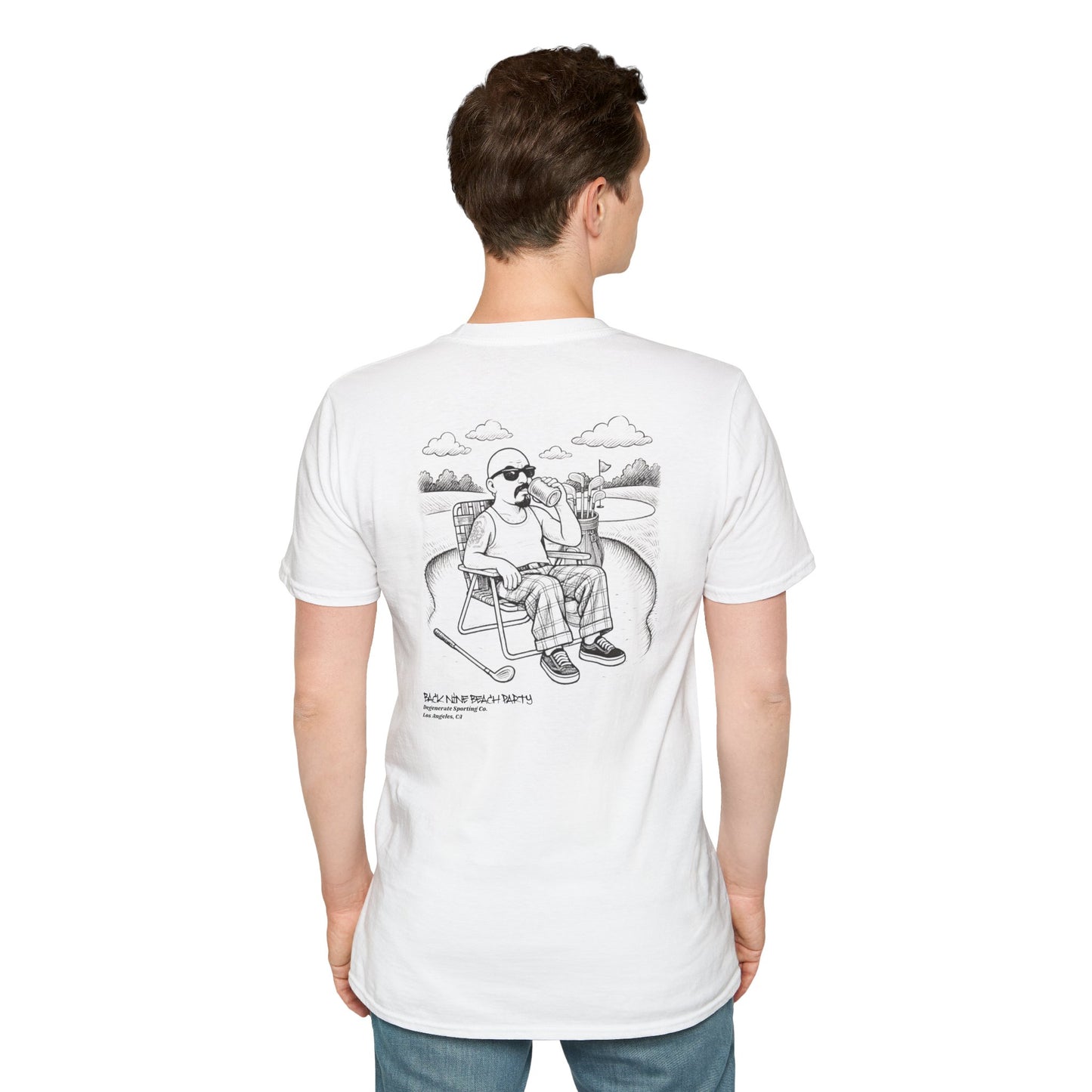 Back Nine Beach Party Degenerate Co. Unisex Softstyle T-Shirt